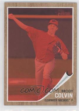 2011 Topps Heritage Minor League Edition - [Base] - Red Tint #128 - Brody Colvin /620