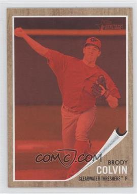 2011 Topps Heritage Minor League Edition - [Base] - Red Tint #128 - Brody Colvin /620