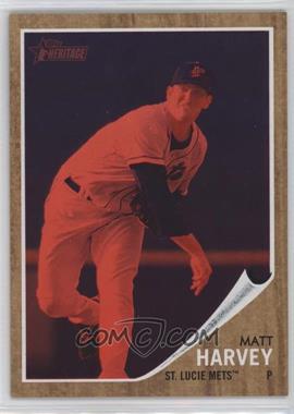 2011 Topps Heritage Minor League Edition - [Base] - Red Tint #130 - Matt Harvey /620