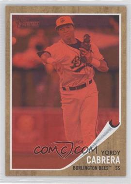 2011 Topps Heritage Minor League Edition - [Base] - Red Tint #162 - Yordy Cabrera /620
