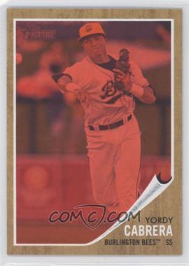 2011 Topps Heritage Minor League Edition - [Base] - Red Tint #162 - Yordy Cabrera /620