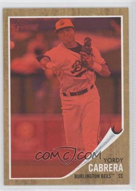 2011 Topps Heritage Minor League Edition - [Base] - Red Tint #162 - Yordy Cabrera /620