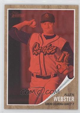 2011 Topps Heritage Minor League Edition - [Base] - Red Tint #199 - Allen Webster /620
