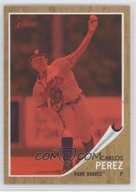 2011 Topps Heritage Minor League Edition - [Base] - Red Tint #33 - Carlos Perez /620
