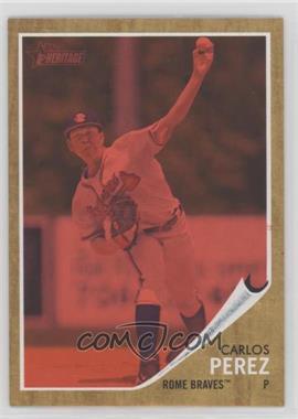 2011 Topps Heritage Minor League Edition - [Base] - Red Tint #33 - Carlos Perez /620