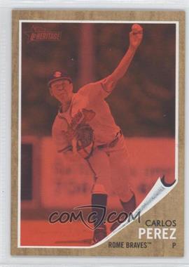 2011 Topps Heritage Minor League Edition - [Base] - Red Tint #33 - Carlos Perez /620