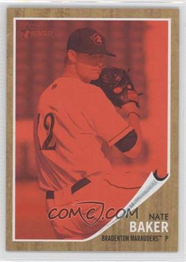 2011 Topps Heritage Minor League Edition - [Base] - Red Tint #60 - Nate Baker /620