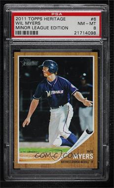 2011 Topps Heritage Minor League Edition - [Base] #6 - Wil Myers [PSA 8 NM‑MT]