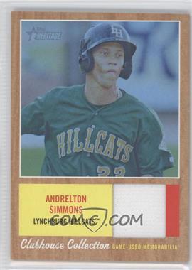 2011 Topps Heritage Minor League Edition - Clubhouse Collection Relics - Blue Tint #CCR-AS - Andrelton Simmons /199