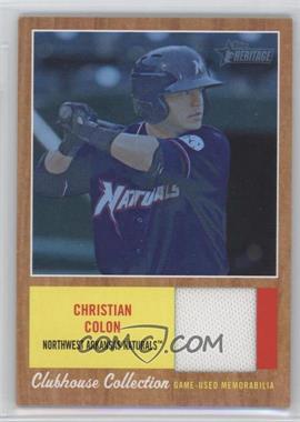 2011 Topps Heritage Minor League Edition - Clubhouse Collection Relics - Blue Tint #CCR-CC - Christian Colon /199 [Noted]