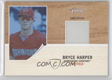 2011 Topps Heritage Minor League Edition - Game-Used Base Relics - Blue Tint #GUB-BH - Bryce Harper /299