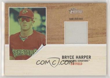 2011 Topps Heritage Minor League Edition - Game-Used Base Relics - Green Tint #GUB-BH - Bryce Harper /25