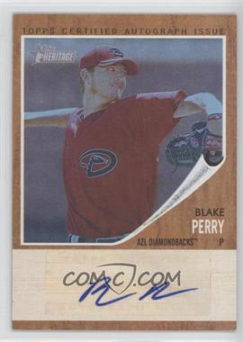 2011 Topps Heritage Minor League Edition - Real One Autographs - Blue Tint #RA-BPE - Blake Perry /99