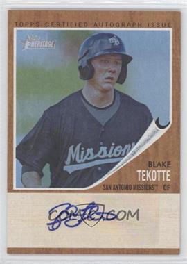 2011 Topps Heritage Minor League Edition - Real One Autographs - Blue Tint #RA-BT - Blake Tekotte /99