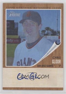 2011 Topps Heritage Minor League Edition - Real One Autographs - Blue Tint #RA-CG - Chris Gloor /99