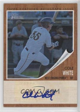 2011 Topps Heritage Minor League Edition - Real One Autographs - Blue Tint #RA-CW - Cole White /99