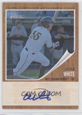 2011 Topps Heritage Minor League Edition - Real One Autographs - Blue Tint #RA-CW - Cole White /99