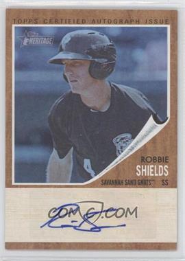 2011 Topps Heritage Minor League Edition - Real One Autographs - Blue Tint #RA-RS - Robbie Shields /99