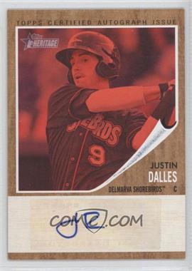 2011 Topps Heritage Minor League Edition - Real One Autographs - Red Tint #RA-JD - Justin Dalles /25