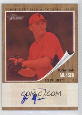 2011 Topps Heritage Minor League Edition - Real One Autographs - Red Tint #RA-JMU - Jonathan Musser /25