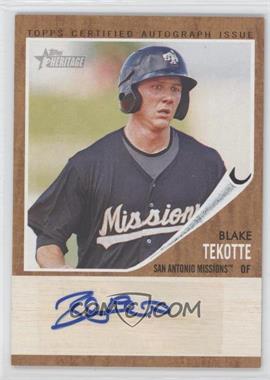 2011 Topps Heritage Minor League Edition - Real One Autographs #RA-BT - Blake Tekotte /861