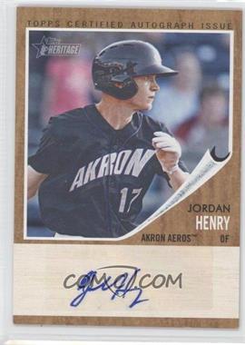 2011 Topps Heritage Minor League Edition - Real One Autographs #RA-JH - Jordan Henry /861