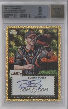 2011 Topps Lineage - 1952 Design Autographs - Canary Diamond #52A-BP - Buster Posey /10 [BGS 9 MINT]