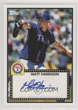 2011 Topps Lineage - 1952 Design Autographs #52A-MH - Matt Harrison