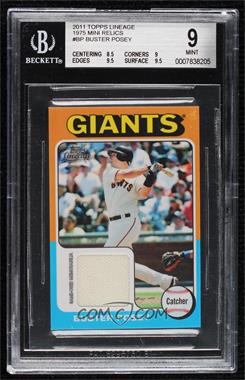 2011 Topps Lineage - [Base] - Mini 1975 Design Relics #75R-BP - Buster Posey [BGS 9 MINT]