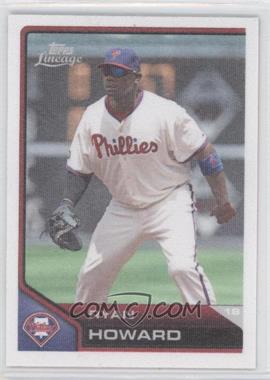 2011 Topps Lineage - Cloth Stickers #TCS12 - Ryan Howard