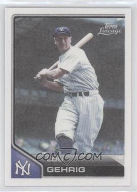 2011 Topps Lineage - Cloth Stickers #TCS13 - Lou Gehrig