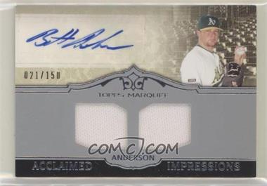 2011 Topps Marquee - Acclaimed Impressions Dual #AID-37 - Brett Anderson /150