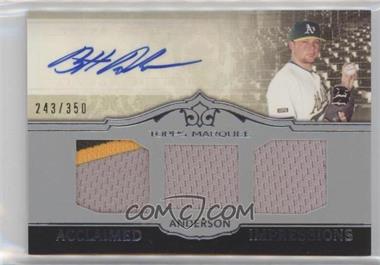 2011 Topps Marquee - Acclaimed Impressions Triple #AIT-20 - Brett Anderson /350