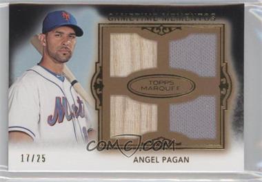 2011 Topps Marquee - Gametime Mementos Quad Relics - Gold #GMQR-25 - Angel Pagan /25