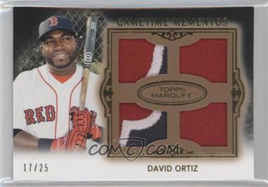 2011 Topps Marquee - Gametime Mementos Quad Relics - Gold #GMQR-3 - David Ortiz /25