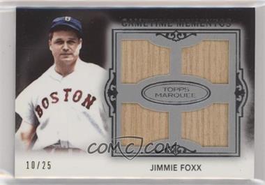 2011 Topps Marquee - Gametime Mementos Quad Relics - Gold #GMQR-60 - Jimmie Foxx /25