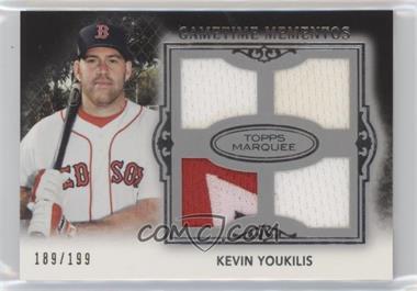 2011 Topps Marquee - Gametime Mementos Quad Relics #GMQR-11 - Kevin Youkilis /199