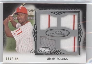 2011 Topps Marquee - Gametime Mementos Quad Relics #GMQR-43 - Jimmy Rollins /199