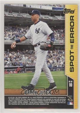 2011 Topps Opening Day - Spot the Error #10 - Derek Jeter