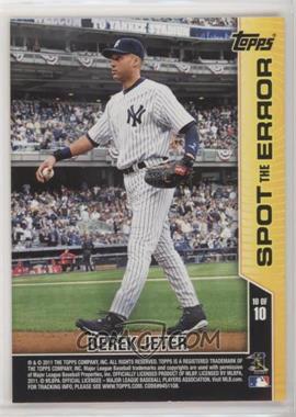 2011 Topps Opening Day - Spot the Error #10 - Derek Jeter