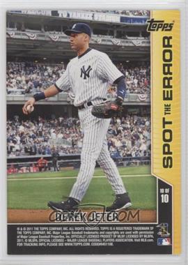 2011 Topps Opening Day - Spot the Error #10 - Derek Jeter