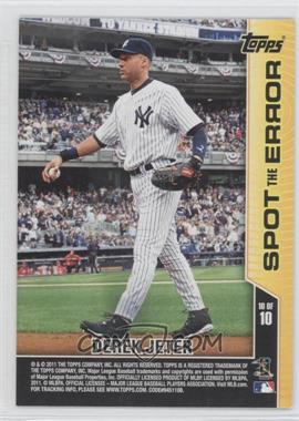 2011 Topps Opening Day - Spot the Error #10 - Derek Jeter