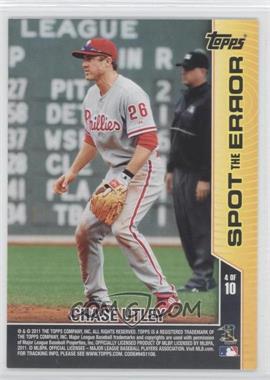 2011 Topps Opening Day - Spot the Error #4 - Chase Utley