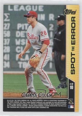 2011 Topps Opening Day - Spot the Error #4 - Chase Utley