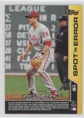 2011 Topps Opening Day - Spot the Error #4 - Chase Utley