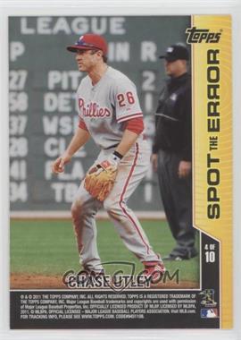 2011 Topps Opening Day - Spot the Error #4 - Chase Utley