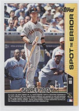 2011 Topps Opening Day - Spot the Error #9 - Buster Posey