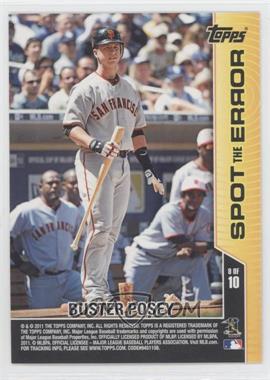 2011 Topps Opening Day - Spot the Error #9 - Buster Posey