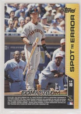 2011 Topps Opening Day - Spot the Error #9 - Buster Posey