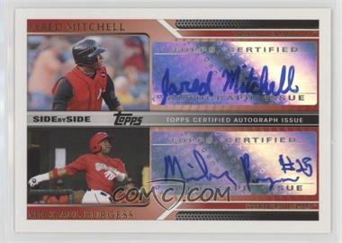 2011 Topps Pro Debut - Side by Side Dual Autographs - Gold #DA-MB - Jared Mitchell, Michael Burgess /25